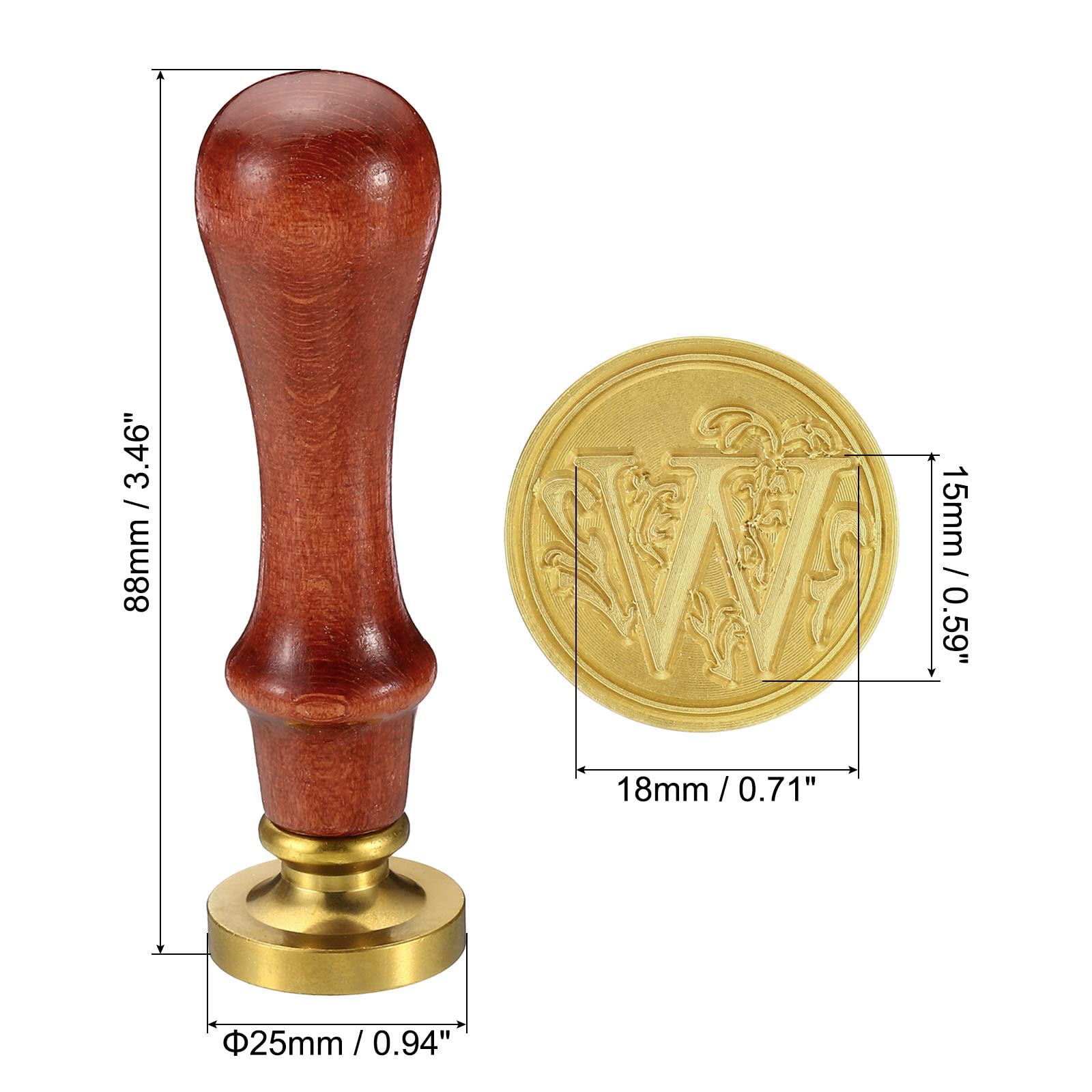 PATIKIL Alphabet W Wax Seal Stamp - Image 2