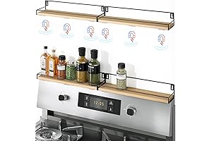 OROPY 30" Magnetic Stovetop Spice Rack, Set of 2