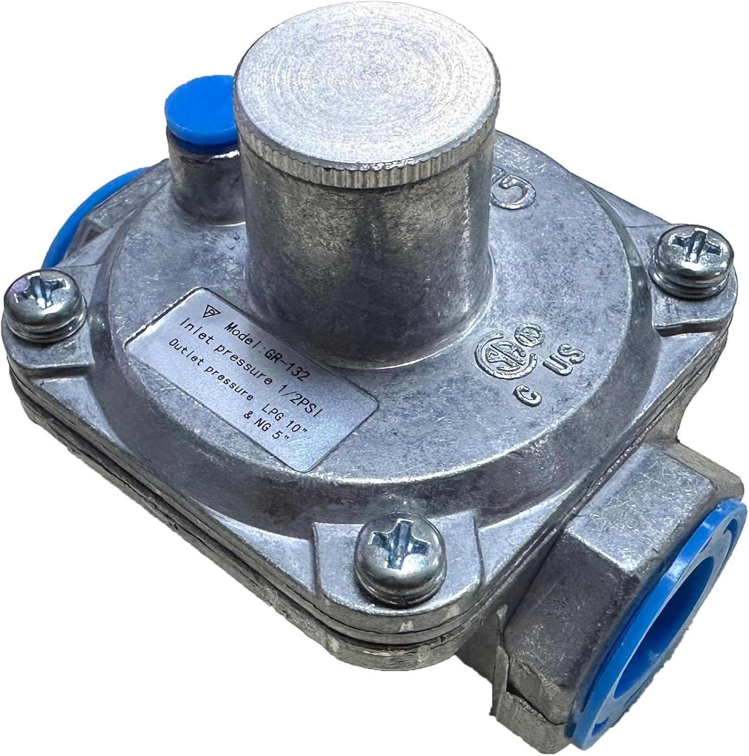 1/2" Natural/Propane Gas Pressure Regulator for Grill, CSA Certified, 1/2 PSI in, NG 4"/LPG 10" WC Out