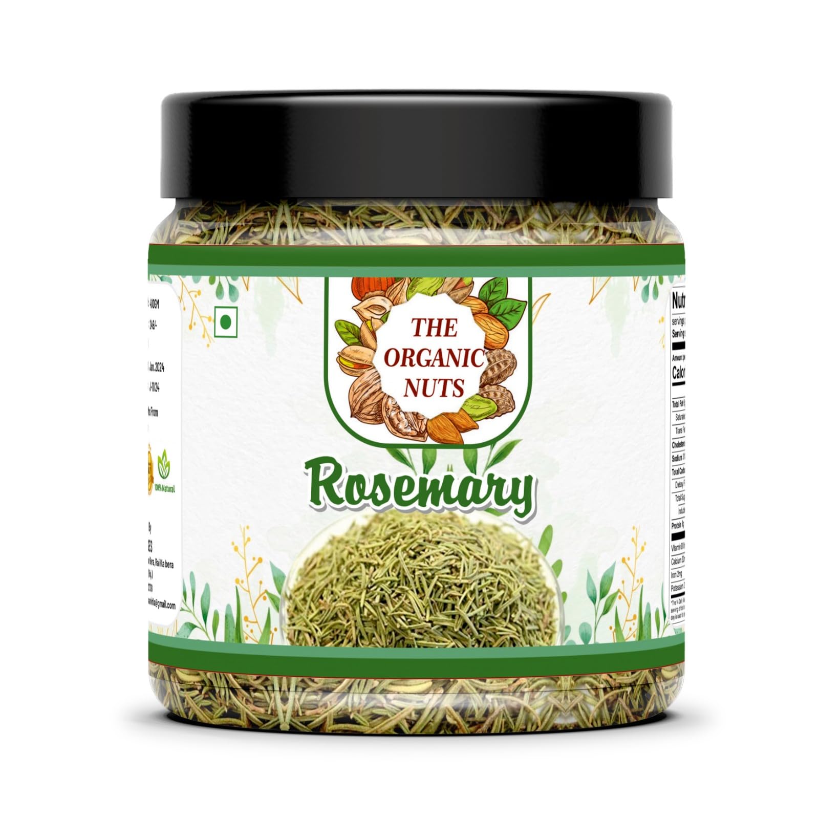 THE ORGANIC NUTS Rosemary Leaves Jar Top Shelf Leaf Sourced From Organic Farms | For Seasoning | Tea & Hair | Supports Hair Growth | Cooking Pasta Soups Salad Chicken Herbs Bread Tea (25 g) (B0CWRDF8ST) Amazon Price History, Amazon Price Tracker
