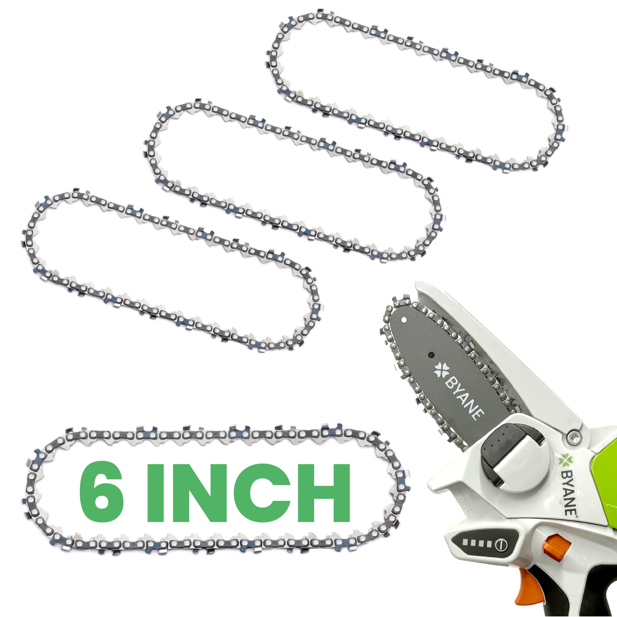 BYANE 6 Inch Chainsaw Chain 1/4"LP Pitch .043" Gauge 37 Drive Links