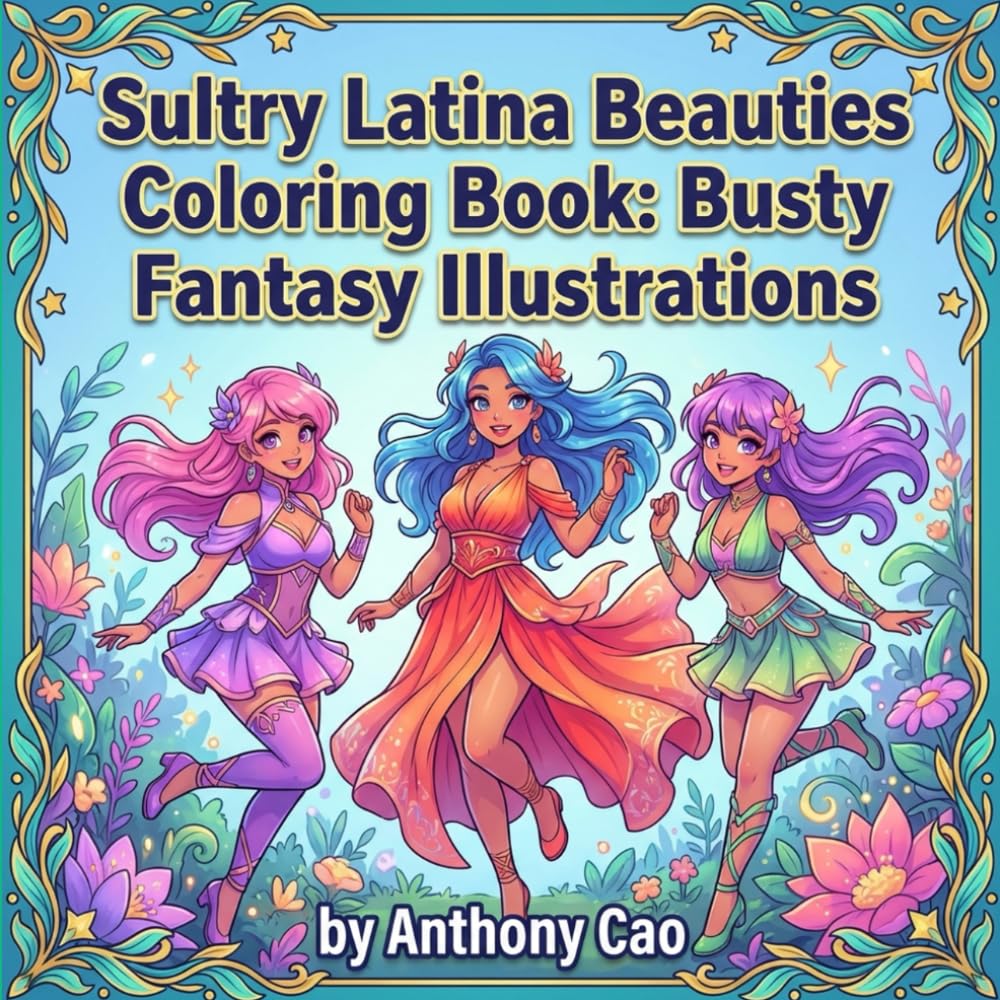 Sultry Latina Beauties Coloring Book: Busty Fantasy Illustrations: Adult Coloring Book with Sexy Latina Women in Alluring Outfits for Stress Relief and Creativity (Teen To Adults sensuals)