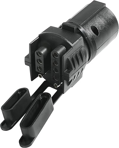 Zlirfy Adaptadores de enchufe de remolque, enchufe de hoja plana 2 en 1, adaptador de conector de remolque de hoja plana de 7 pines a 4 y 5,