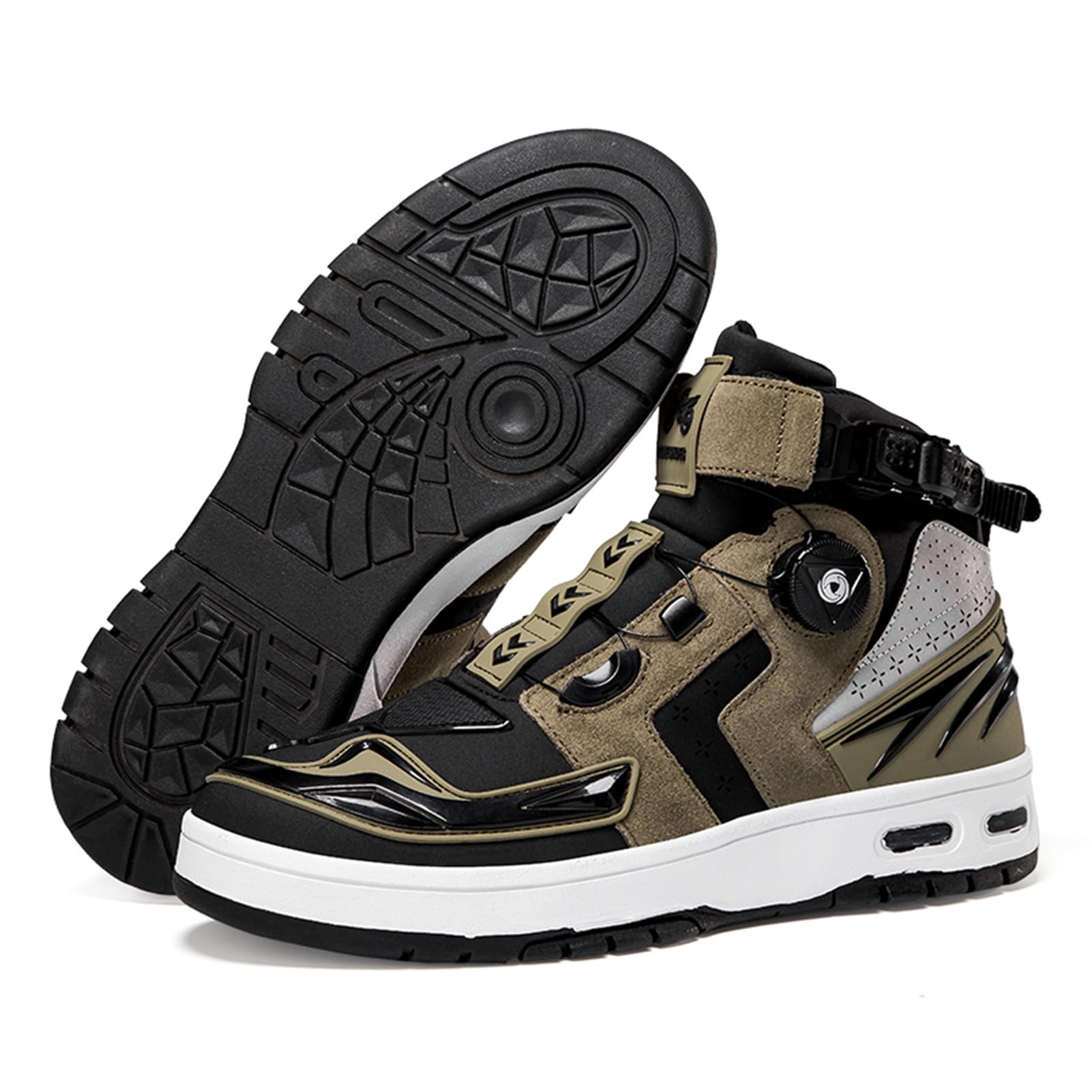 Stivali da Moto da Uomo, Scarpe da Moto Stivaletti Casual da Strada