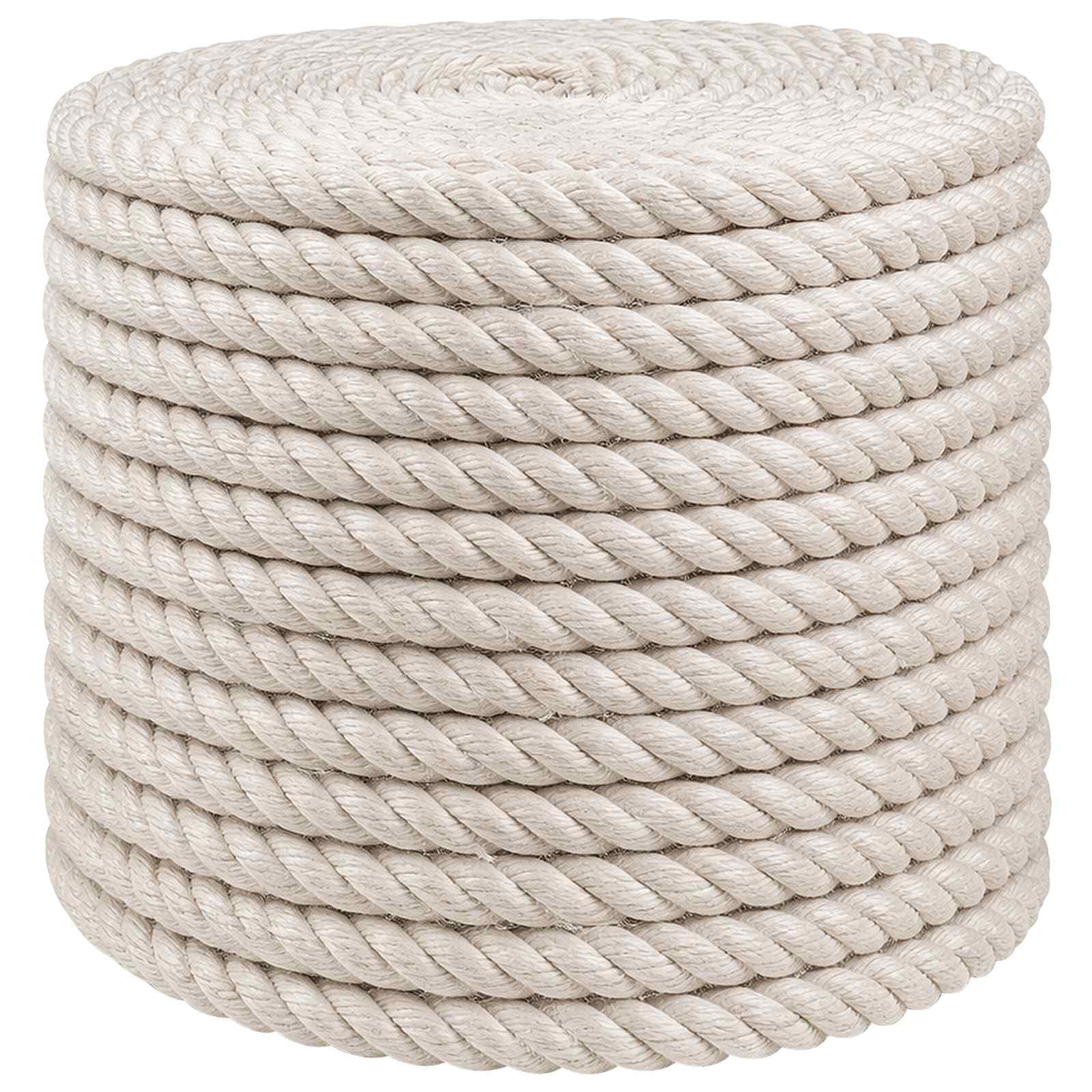 Corda in iuta da 10 mm, 100% Tossa, a 3 strati, robusta corda naturale per giardino, campeggio, artigianato, fai da te, con buona tenuta dei nodi, versatile, per fissaggio e trasporto
