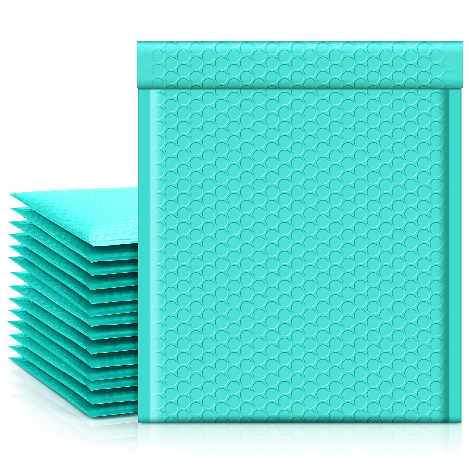 Metronic 25pcs Poly Bubble Mailers 8.5x12 Inch Padded Envelopes Bubble Lined Poly Mailer Self Seal Teal