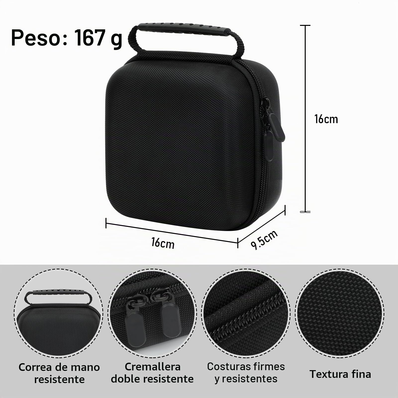 Funda rígida para Apple Mac Mini M4, Caja de Almacenamiento Duradera Compatible con Accesorios Mac Mini M4/M4 Pro 2024, Organizador Compacto y portátil con diseño a Prueba de Golpes para Viajes y