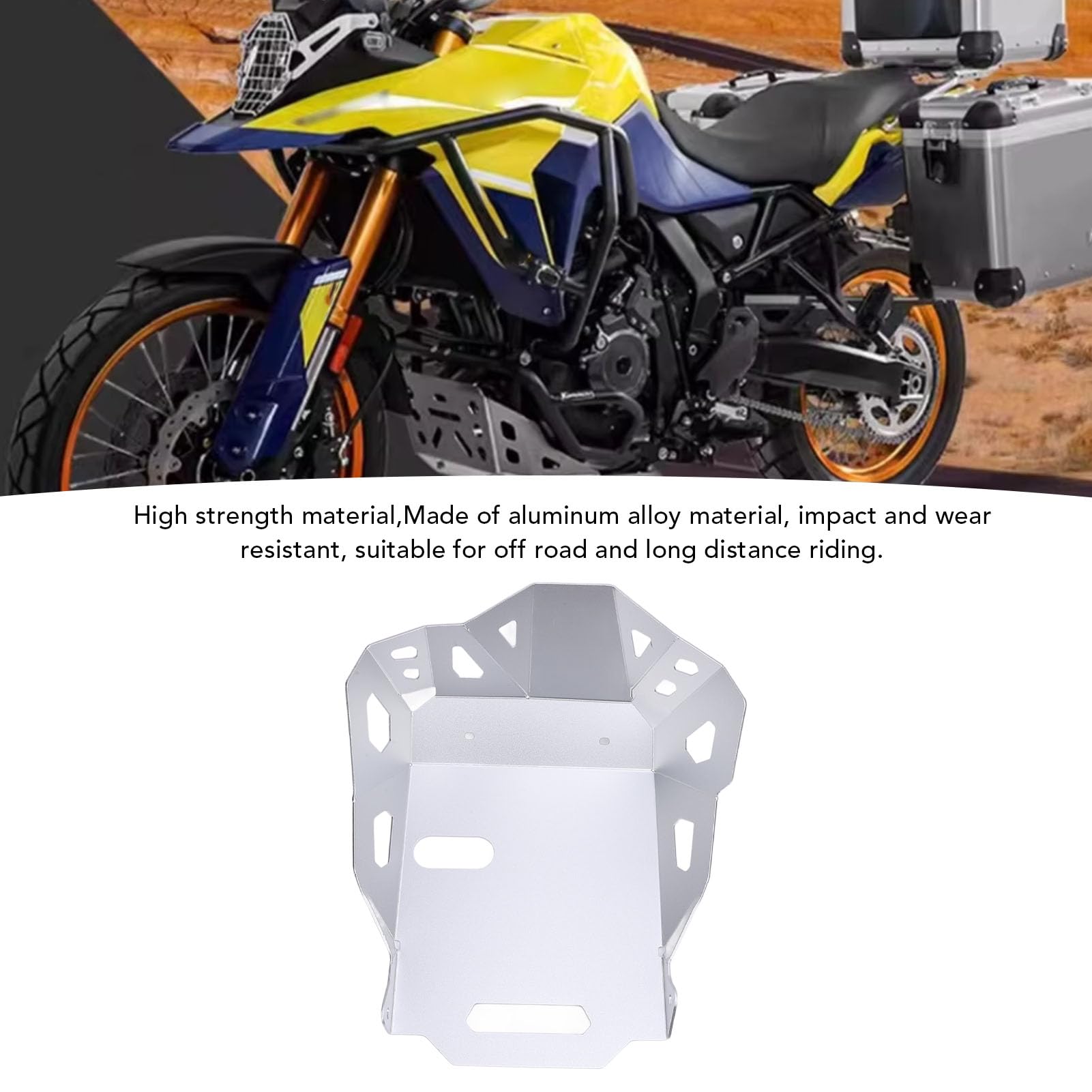 Motocykl Połączona Płyta Podwozia Silnika Bash dla 800de 2023-2024 Zagęszczone Aluminium Stopu Ochrony Dróg z łatwą instalacją (SILVER)