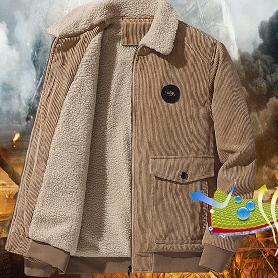 Poperdision] コート メンズ 冬服 コーデュロイ ジャケット 大きい