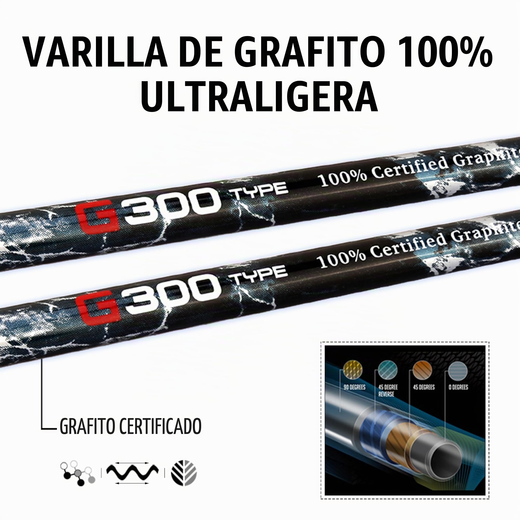 PGM G300 - Juego de palos de golf para hombre, titanio #1, híbrido con tracción, hierro resistente, putter de alta goma, con bolsa (diestros, 9 palos}