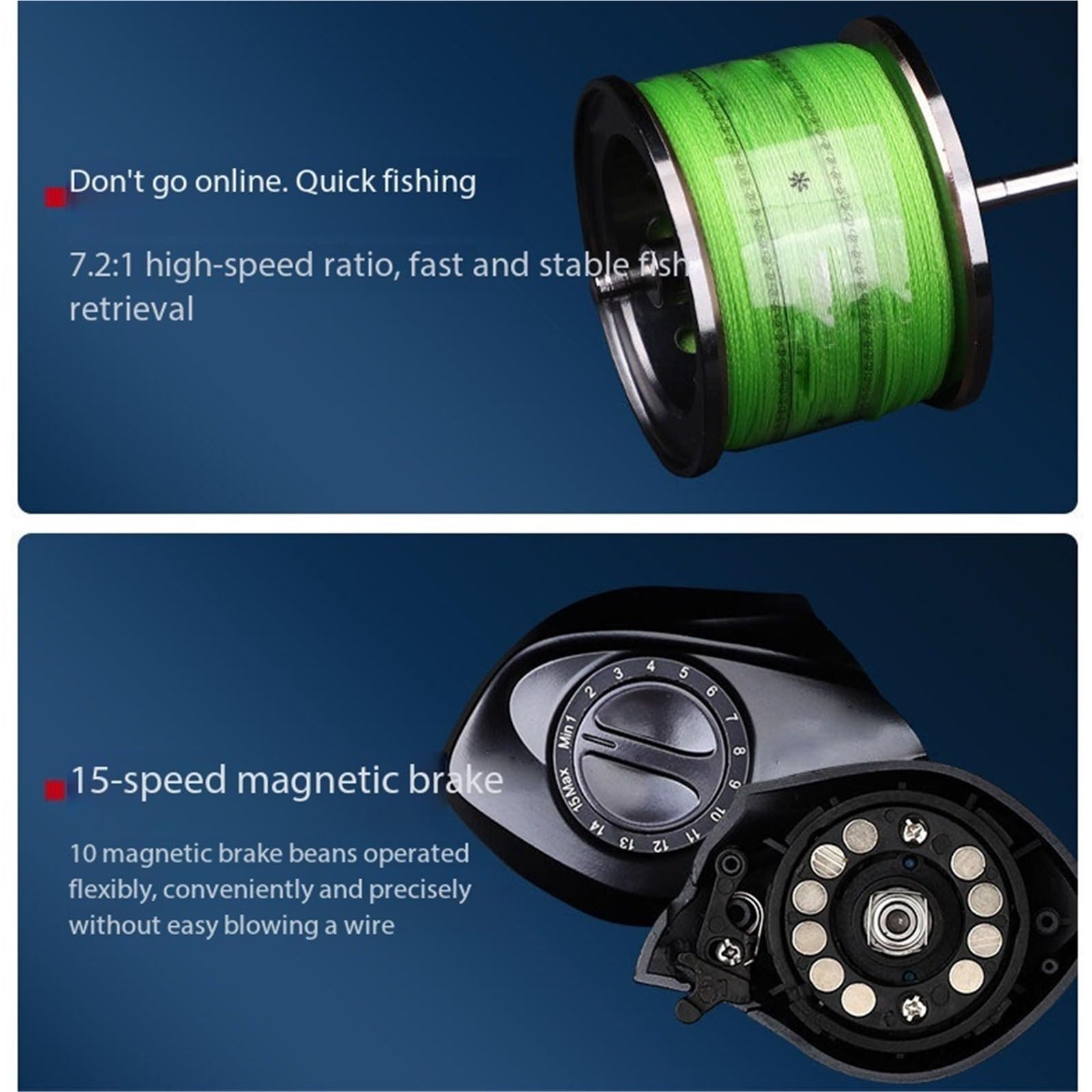 Canna da Pesca Attrezzatura da Pesca Portatile telescopica alla Trota con Ruota Waterdrop Canna da Pesca Telescopica | Filo pre-filettato pronto for pescare appena tolto dalla scatola(M)