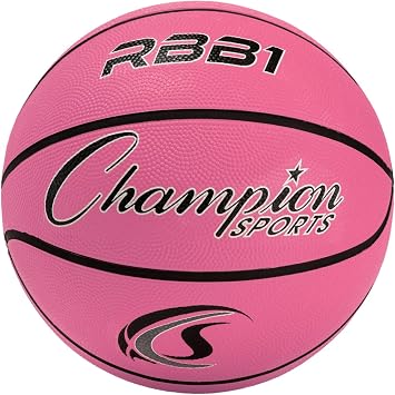 Champion Sports Rubber Basketballs Durable Indoor & Outdoor Training & Recreational Game Balls, Multiple Sizes & Colors