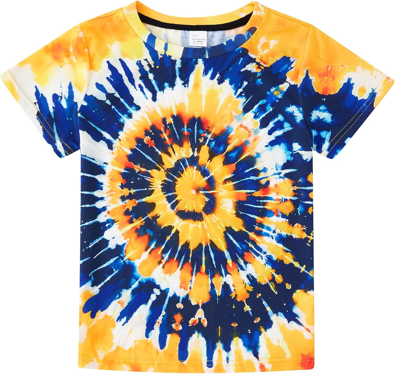 Boys Tie Dye Shirt Size 4-14 Hippies Senior Rainbow Tees T Shirts