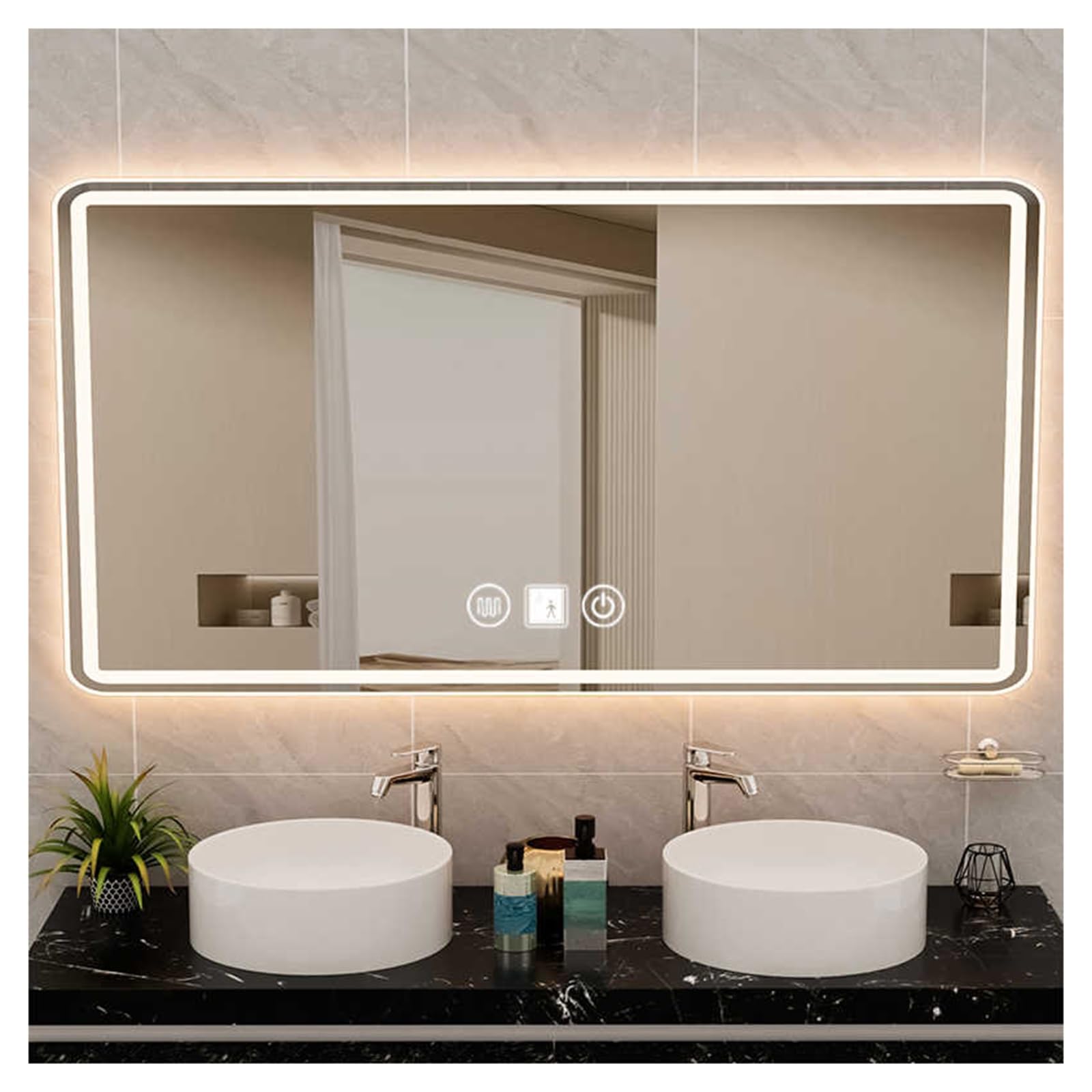 Miroir de maquillage de salle de bain à LED pour une routine parfaite