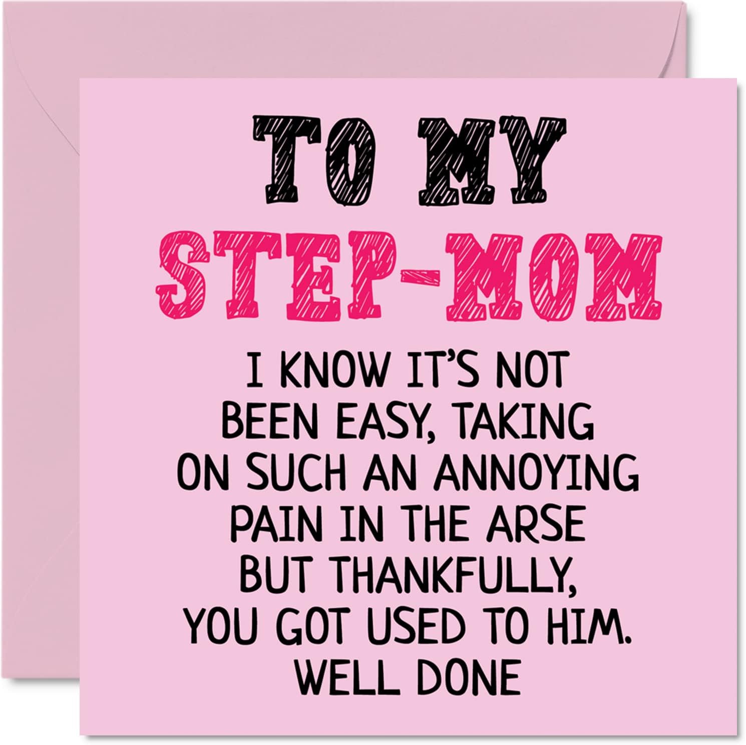 Step Mom Birthday Card Well Done Funny Novelty Happy
