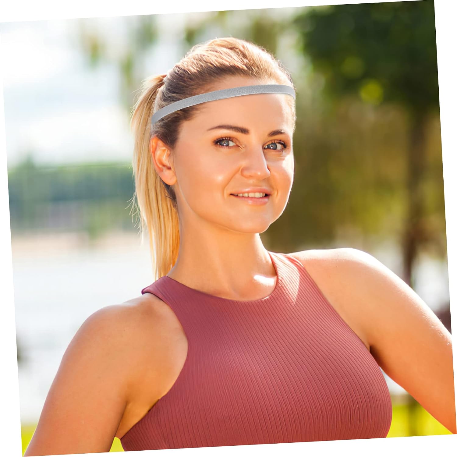 Kisangel Hair Band Headband for Women Gym Bands Hair Bands for Women Athletic Headband Women Floral Gym Headband image 2