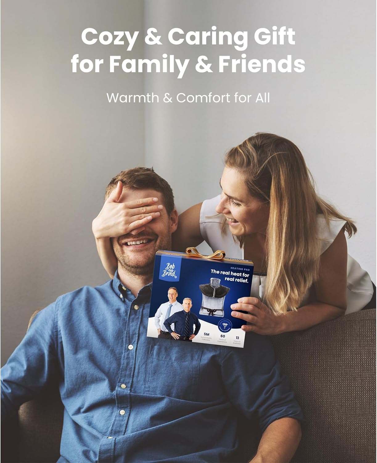 BOB AND BRAD Heating Pad for Back Pain Relief, FSA Edge-Weighted Electric Heat Pad for Neck HSA Eligible, Shoulders &Full Body Relief, Fast Heating, ETL Certified, Gift for Women Men Family 24"x34" - Image 7