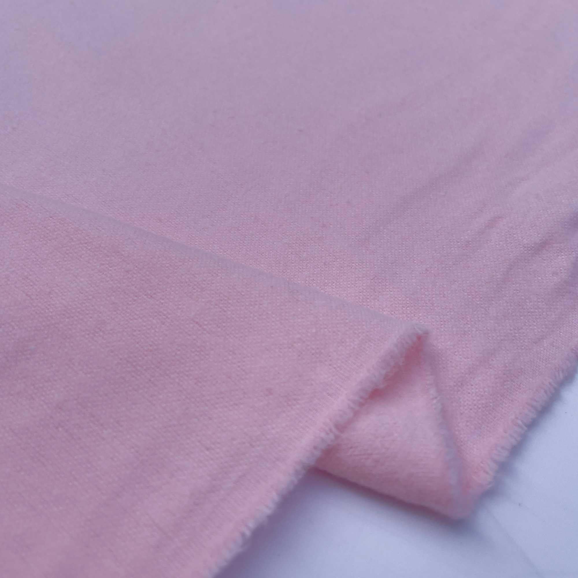 Discover Lifestyle & Fashion Fabrics Pink Woven Plain 100% Brushed Cotton Winceyette Wynciette Soft Flannel Flannelette Fabric | 40" - 105 Cm Wide (Per Half Metre, )
