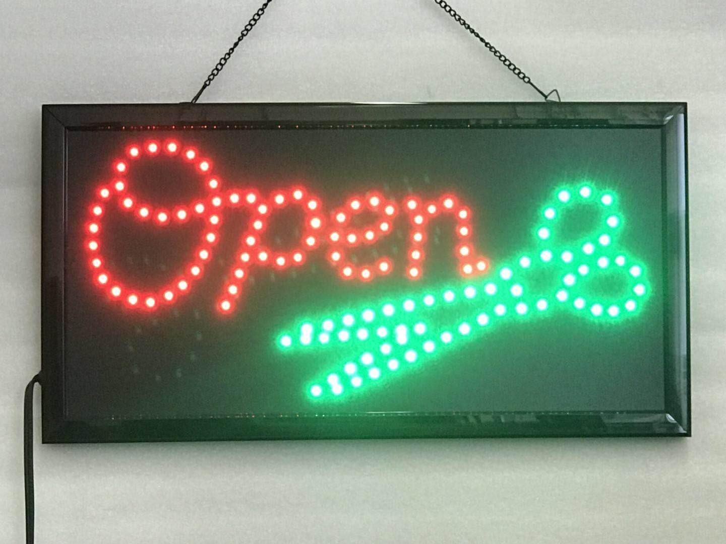 Neon Sign Open,LED Business Open Sign Advertisement Board Electric Display Sign, for Business, Walls, Window, Shop, bar, Hotel(Salon)