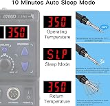 Preciva 2 en 1 Station de Soudage et de Fer à Souder à Air Chaud, Stations de Fer à Souder avec ℉/℃, D'air Froid/Chaud, Correction de Température Numérique et Fonction de Veille(EUR) - 3