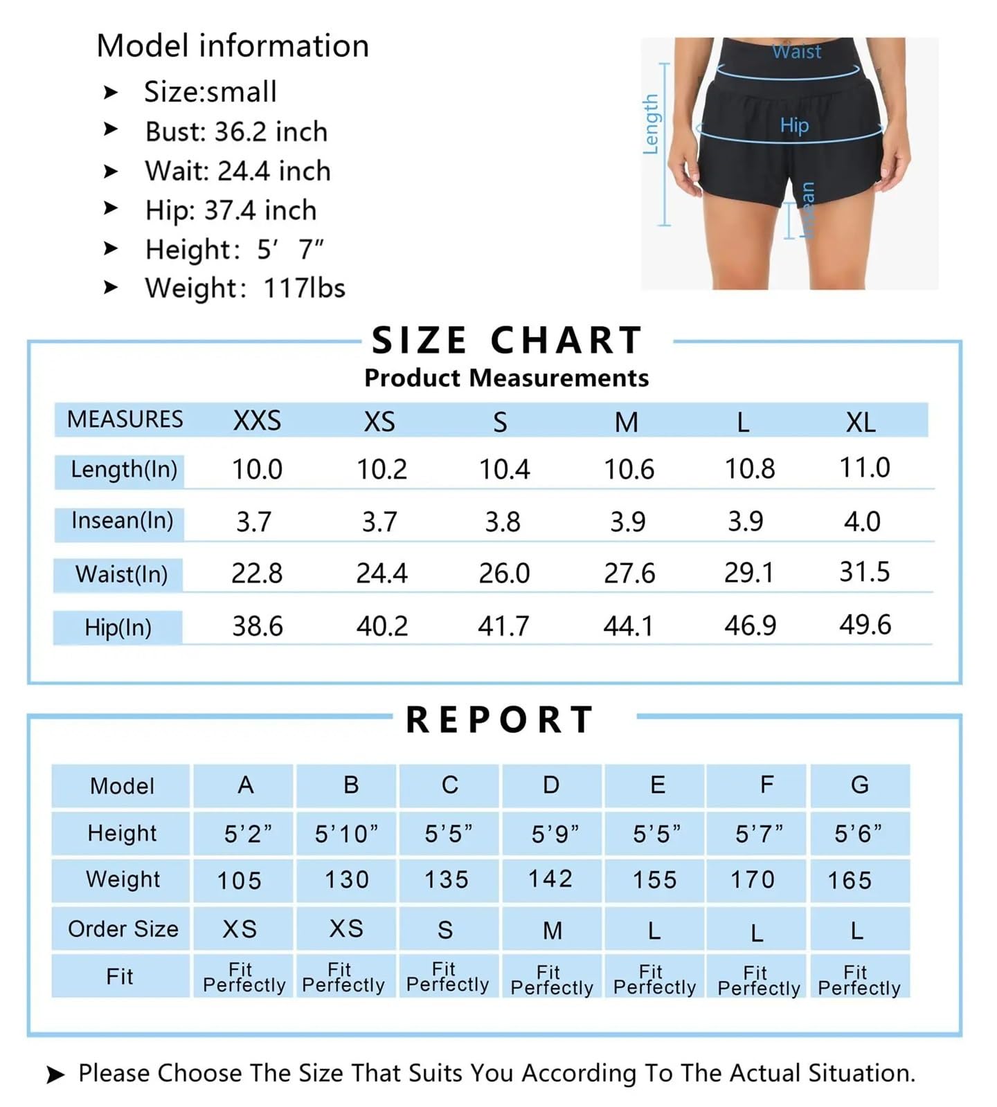Short de Yoga Short de Fitness Push-up Taille Haute for Femme, vêtements Sport, Gym, Yoga, avec Poches, for Cyclisme, Course à Pied, entraînement pour Le Sport