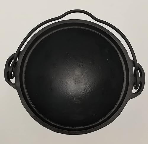 Miniatura 3 de Caldero de hierro fundido con tapa, quemador de incienso de 4.9 pulgadas, perfecto para incienso, mancha, salvia, soporte para altar ritual (negro)