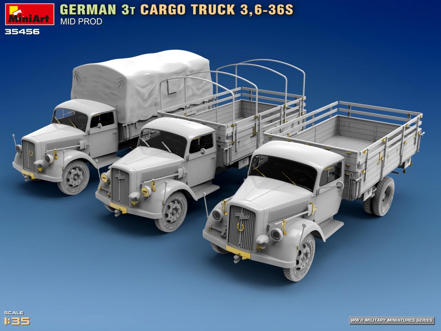 MiniArt 35456 1:35 Dt. 3t Cargo Truck 3,6-36S avec .Pro. - Réplique fidèle à l'original, modélisme, kit de construction en plastique, bricolage, loisirs, collage, kit de modélisme, assemblage