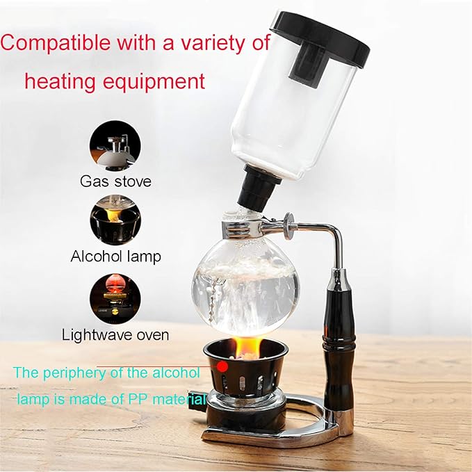 Cafetera Sifón de Vidrio Resistente al Calor para 3 Tazas miniatura 5