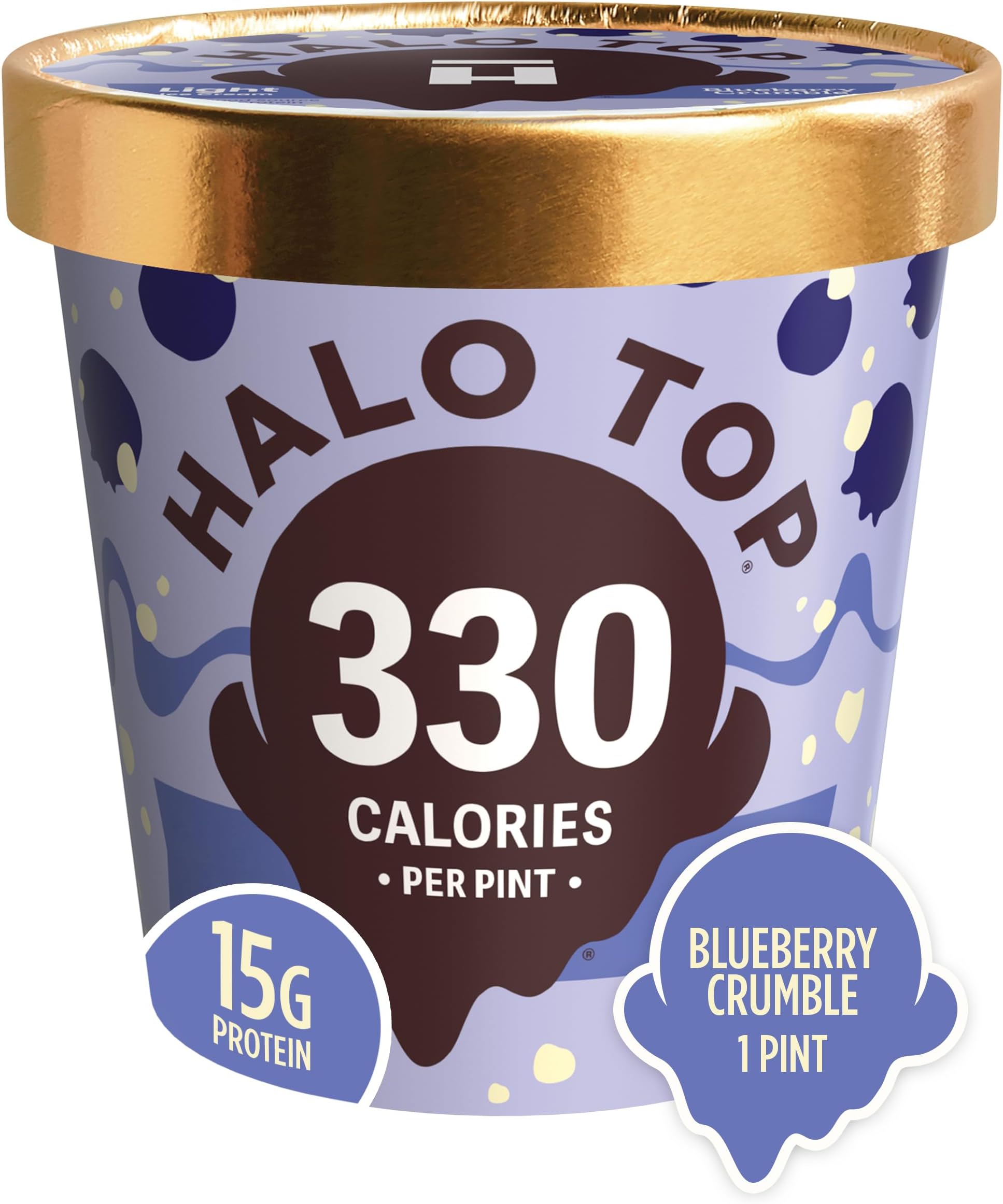 Halo Top Blueberry Crumble, 16 oz (Frozen)