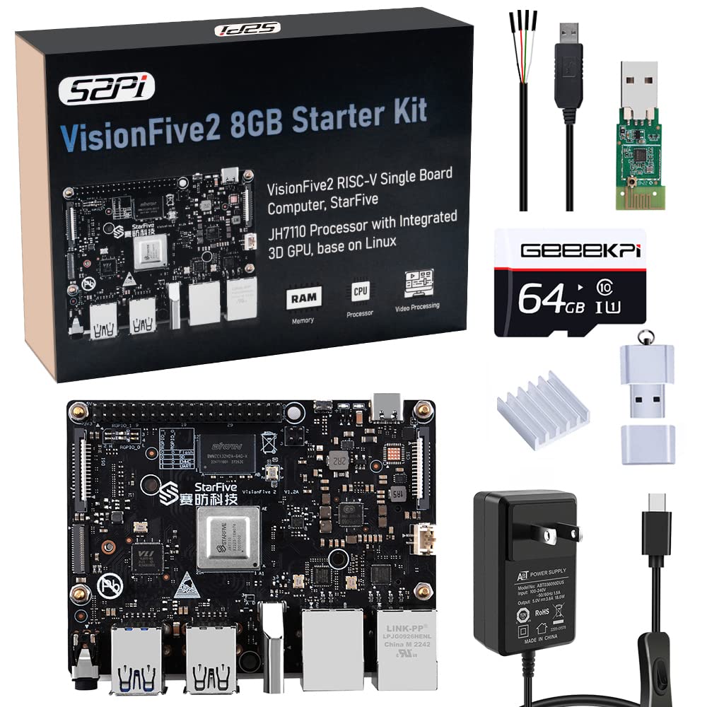 Visionfive2 Project Buy GeeekPi VisionFive2 8GB Starter Kit, Quad Core RISC-V DEV Board ...