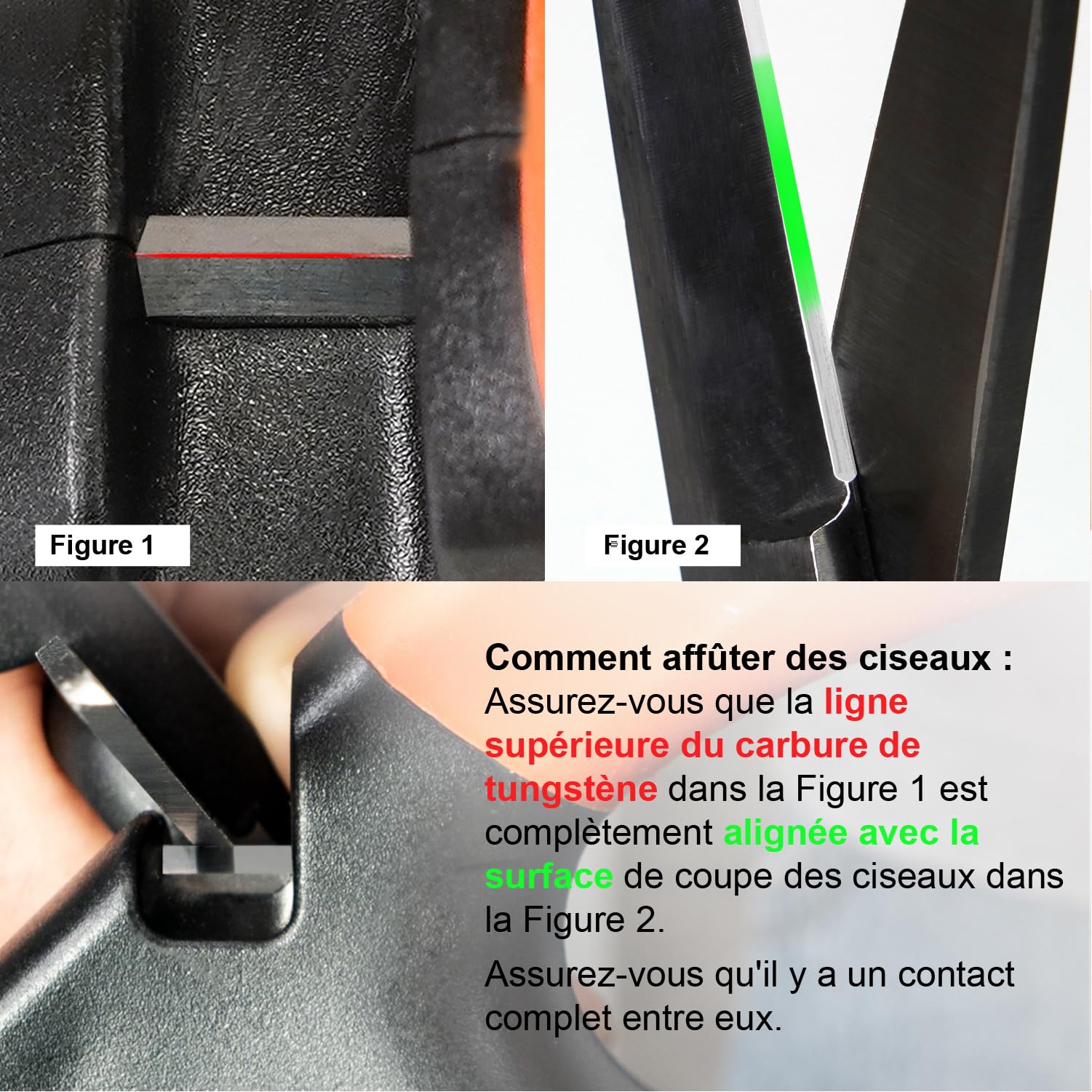 Sharpal 112N Aiguiseur de haches et de couteaux 3 en 1 pour outils de jardin, couteaux, hache, machette, tondeuse à gazon, ciseaux, acier au tungstène pour meulage grossier, céramique pour la finition