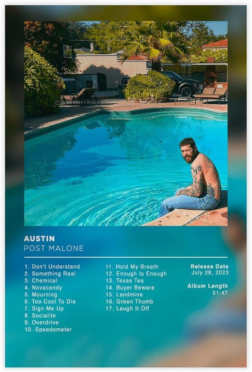 KEZONO Austin Post Music Album Malone Cover Poster Canvas