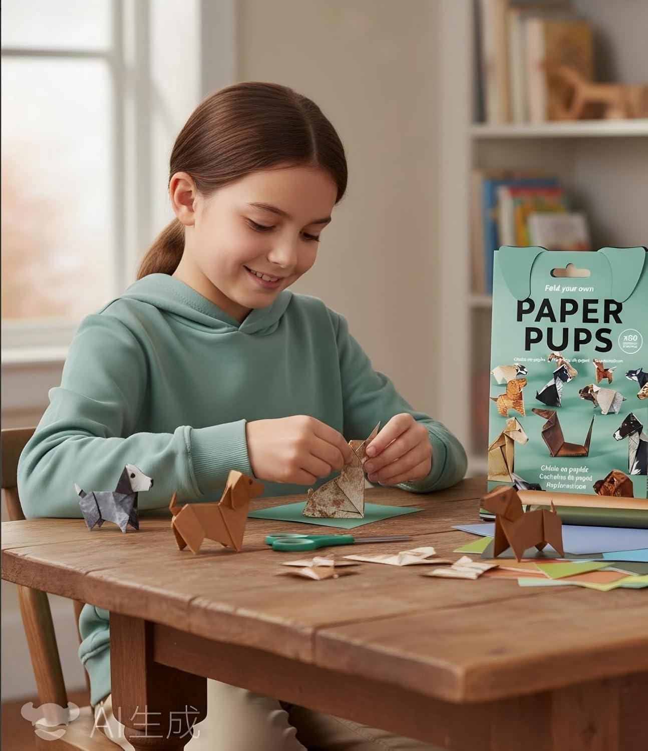 Handmade DIY Paper dog Models Which can be Folded into various dog Shapes meet the needs of Handcrafting and Decoration Suitable for adult and Children s Parent-Child activities (50 pieces)