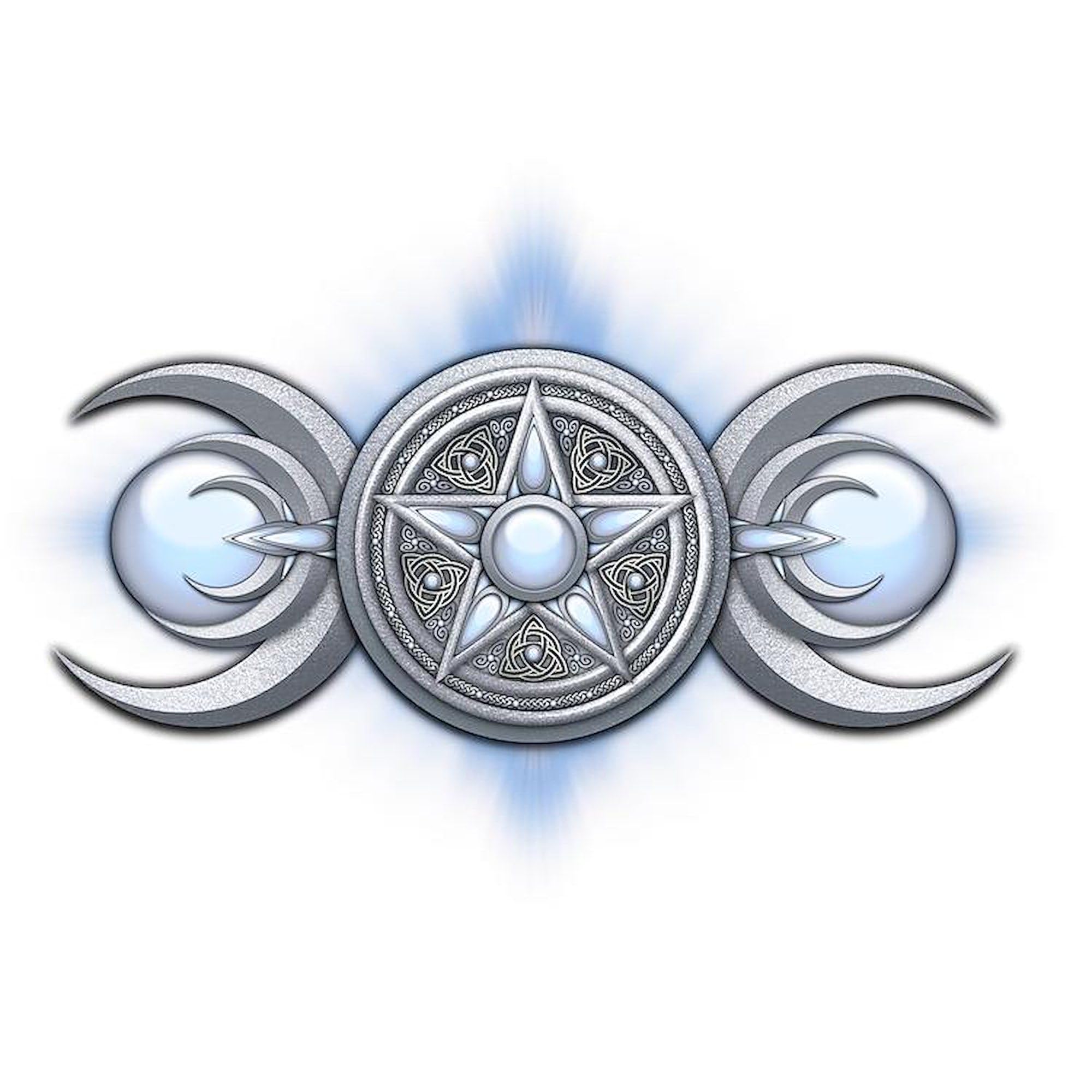 CafePress Triple Goddess Moonstone Trans Oval Car Magnet, Euro Oval Bumper Magnet