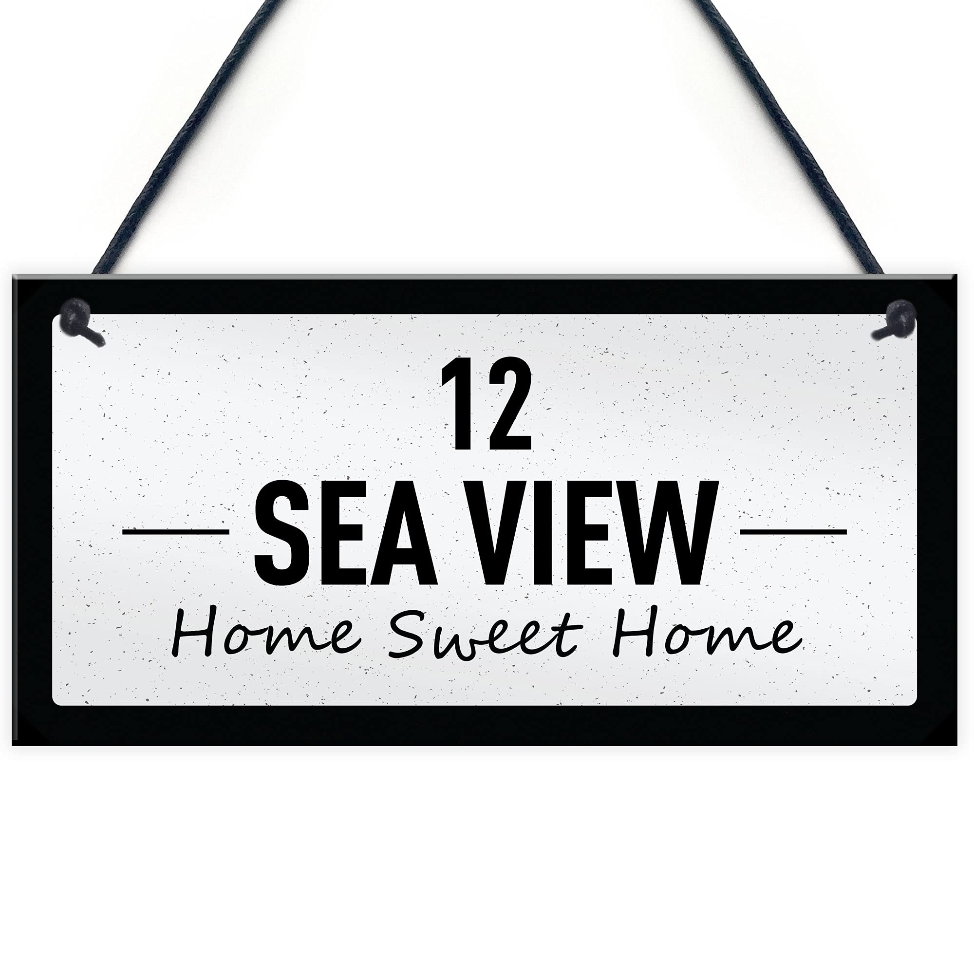 Chic HOME SWEET HOME Sign Personalised New Home Gift For Family Friend