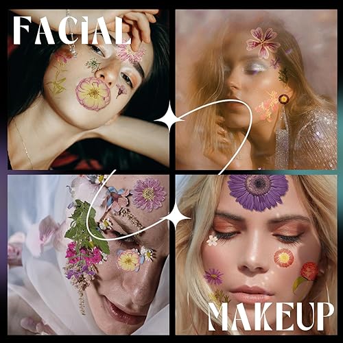 Miniatura 3 de CONVELIFE Flores prensadas, 40 piezas de flores naturales reales con pinzas, flores secas para resina, bricolaje, joyería, velas, jarrón,