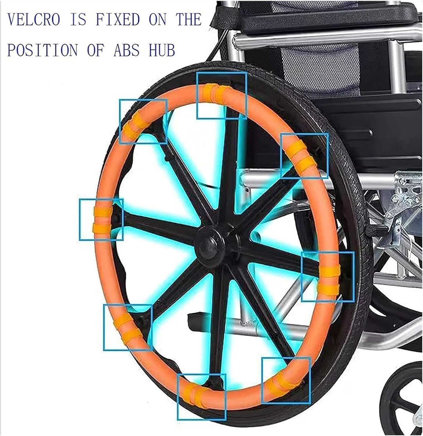 Fundas para aro de empuje de silla de ruedas, funda para silla de ruedas, funda protectora para aro de empuje de rueda trasera de silla de ruedas, fundas para aro de empuje de silla de ruedas (C-24 pu