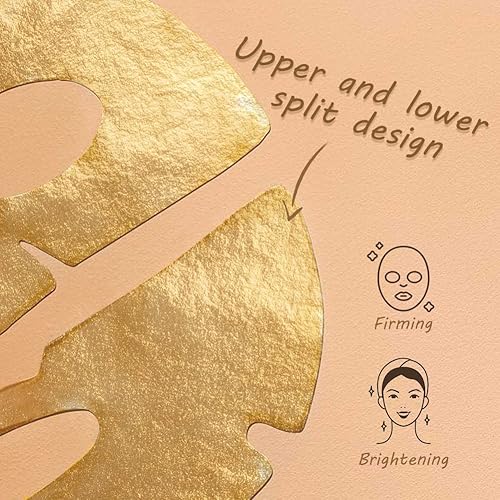 Miniatura 5 de MOND'SUB Mascarilla reafirmante facial de oro de 24 quilates (6 piezas)  Mascarilla facial antienvejecimiento, iluminadora, hidratante, hidratante y