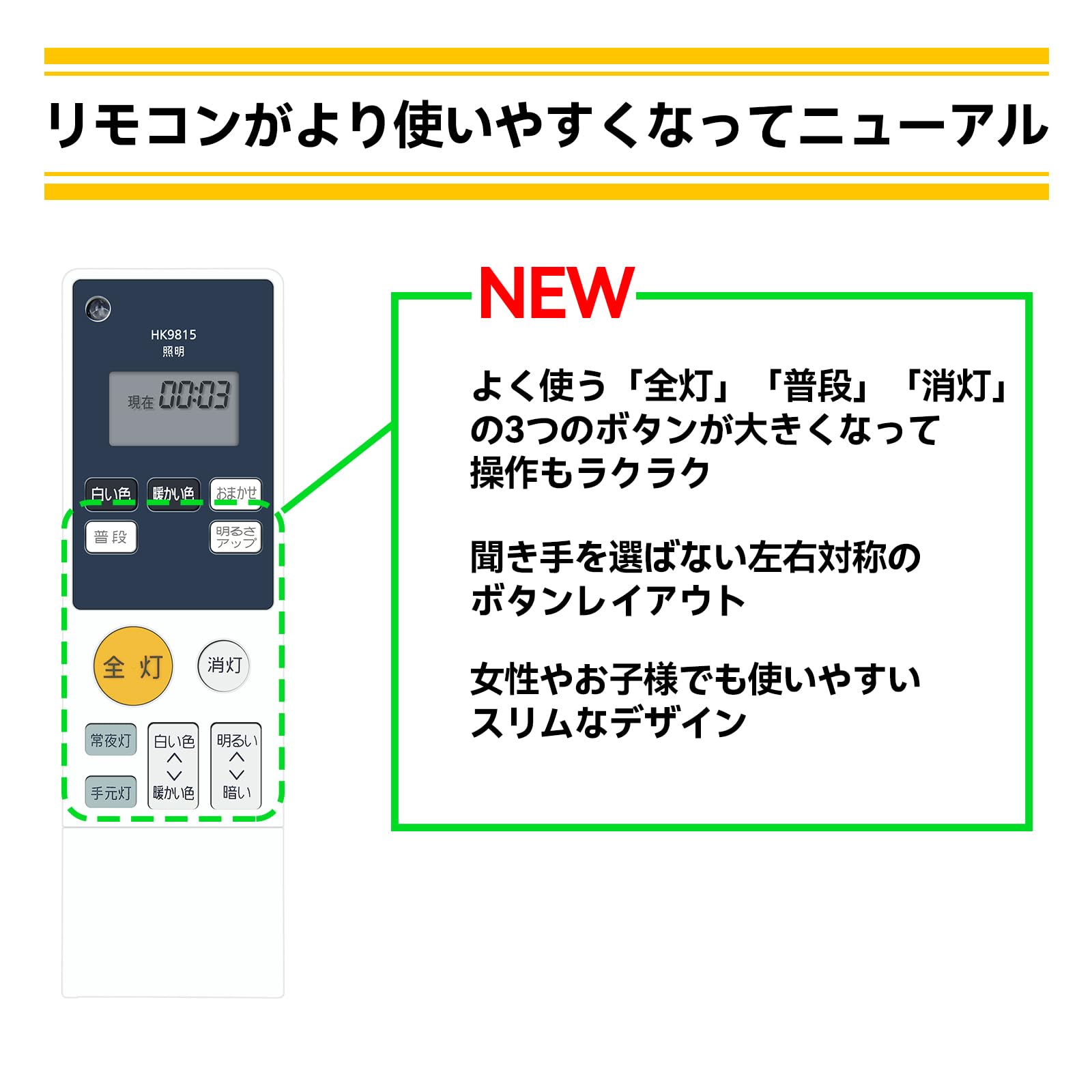 Amazon.co.jp: シーリングライトリモコン HK9815 for Panasonic