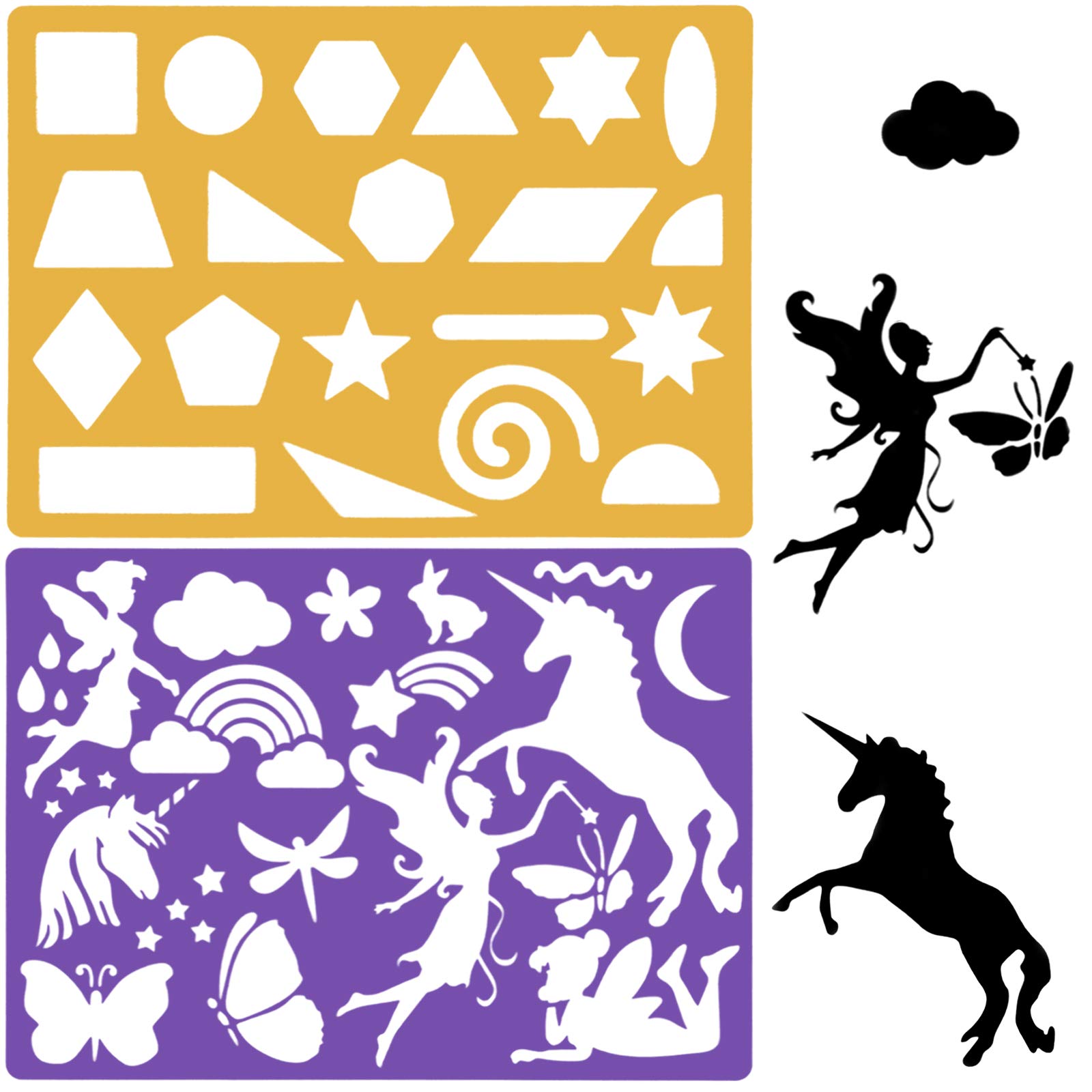 36 Stencil Animali 7.6x7.6cm - Modelli Riutilizzabili Per Pittura, Scrapbooking E Decorazione, Per Bambini - Foto 12