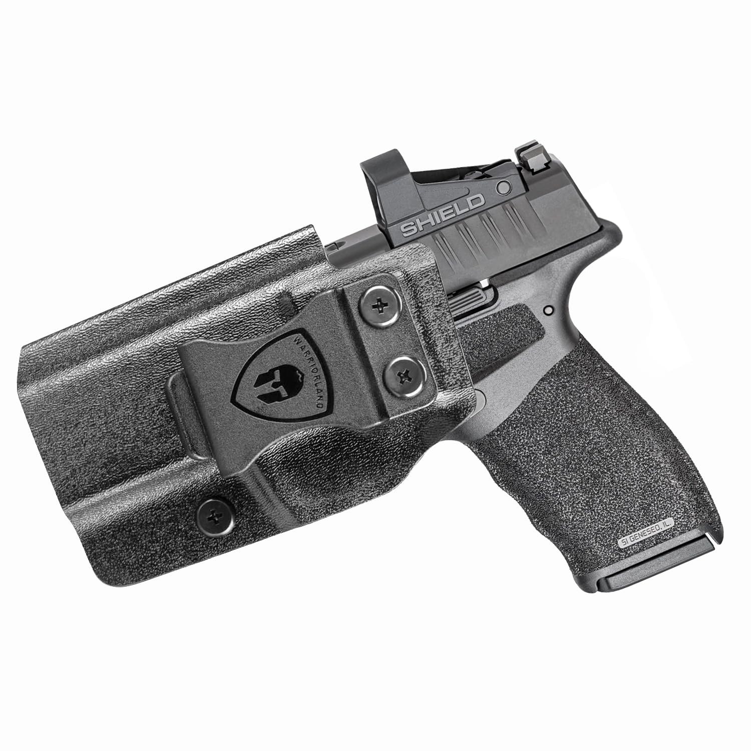 WARRIORLAND IWB Kydex Holster with Optics Cut, Fit for Springfield Armory Hellcat Pro Pistol, Inside Waistband Conceal Carry Holster, Adj. Retention & Cant, w/Claw/Right- / Left-Hand Options