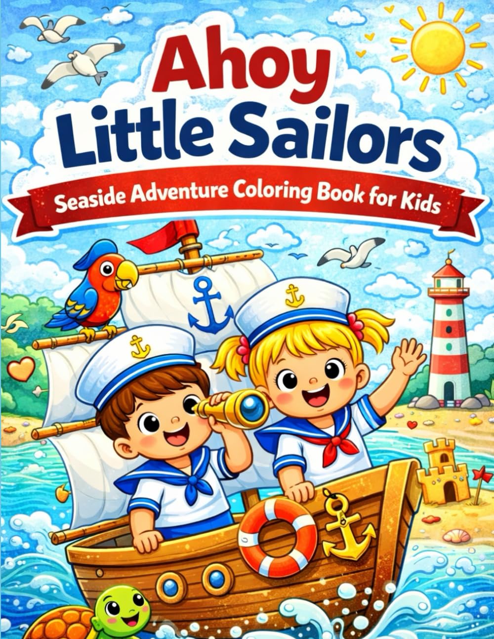 Ahoy Little Sailors: Seaside Adventure Coloring Book for Kids