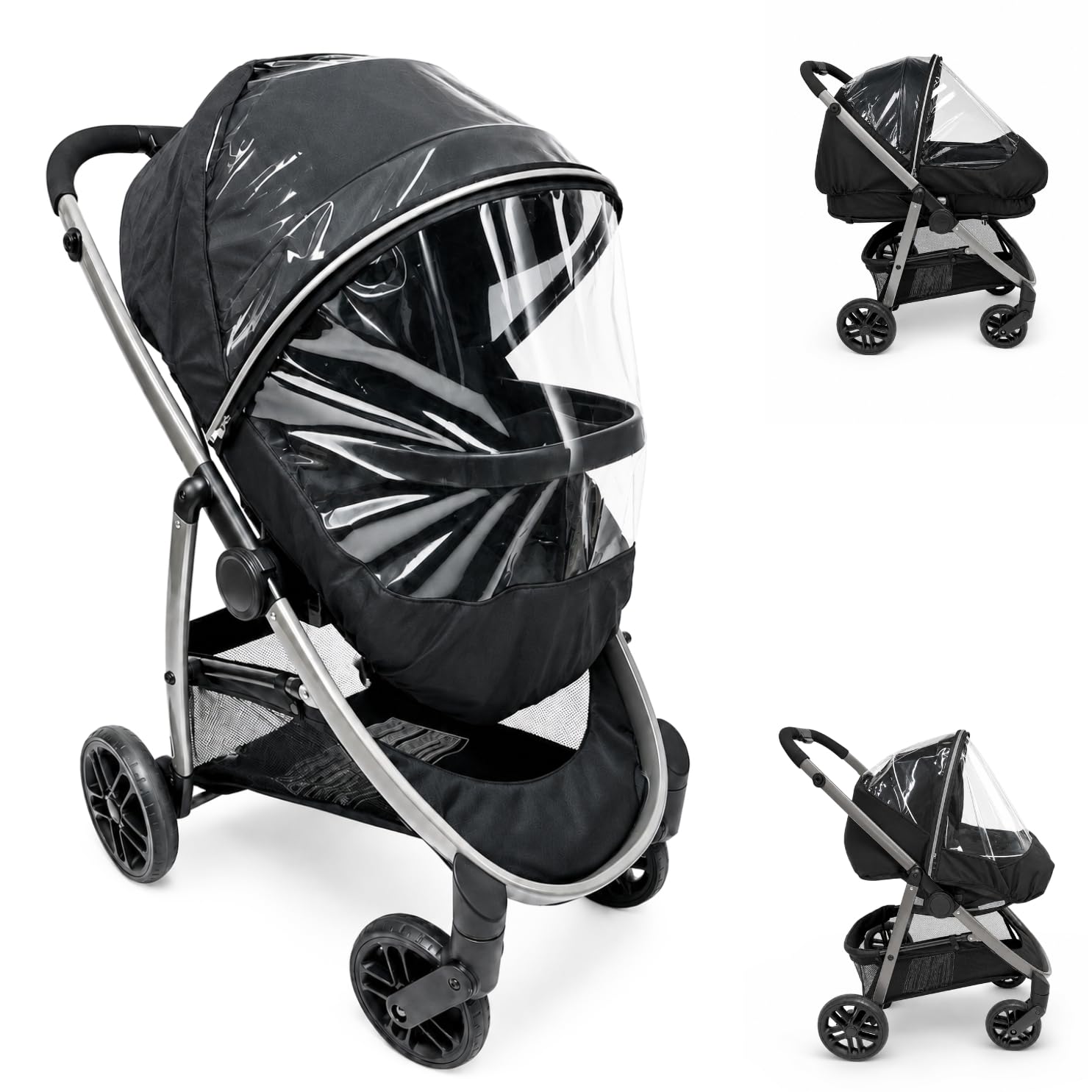 Rain Cover for Graco Modes Pramette, Modes Nest, and Modes Element by SASHA'S - Zipper Access, Ventilation Holes, High Performance Weather Shield (Stroller Not Included)