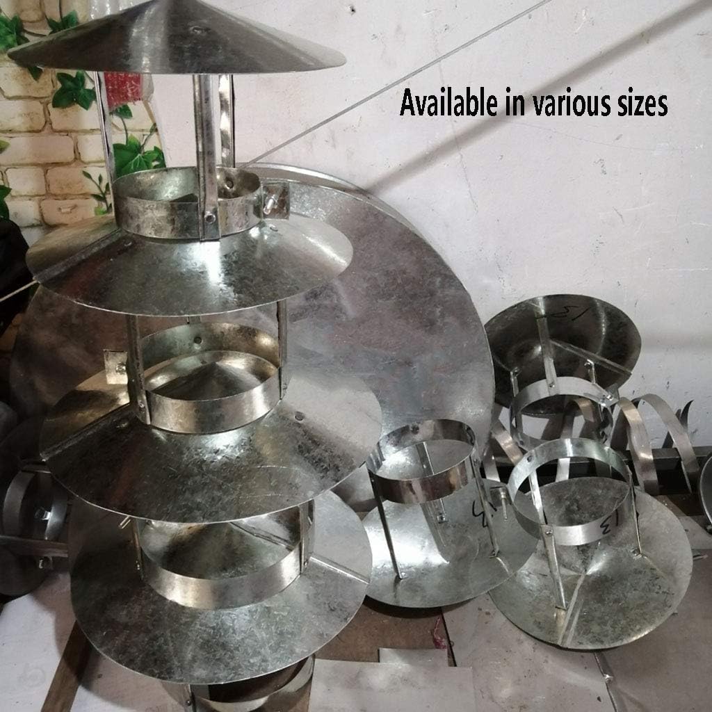 Chimney Cap, White Iron Chimney Cowl Roof Hood Chimney Diameter, Ducting, Ventilation, Cap, Rain Hat, Hood (11CM)