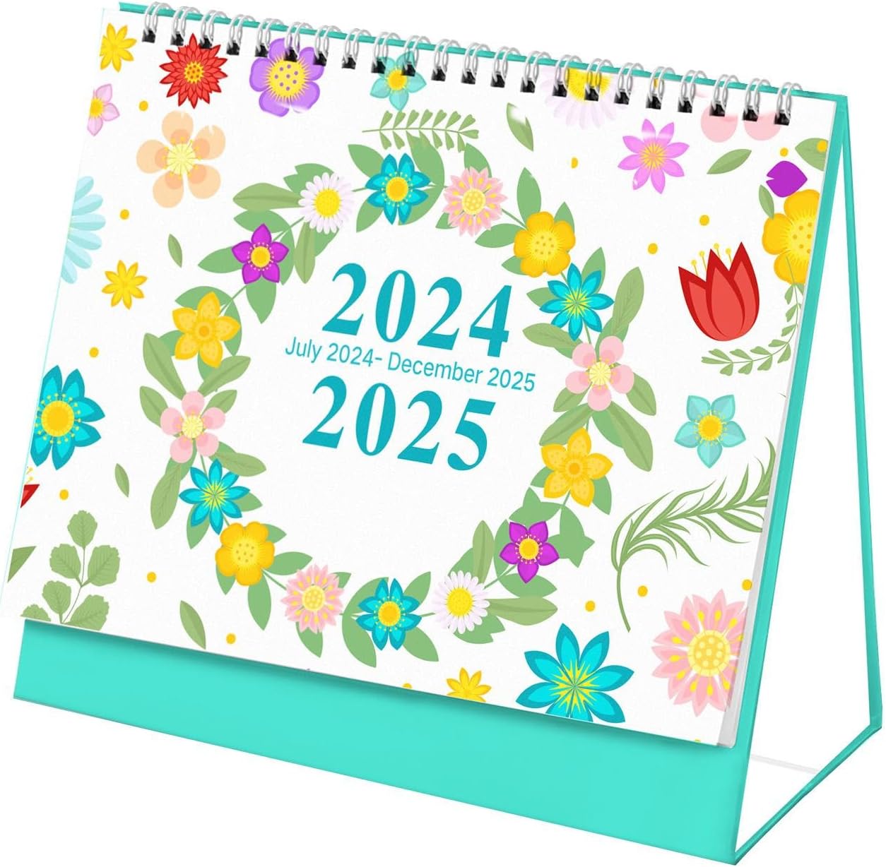 Floral Desk Calendar 20242025,Floral Design Large Monthly 18 Months
