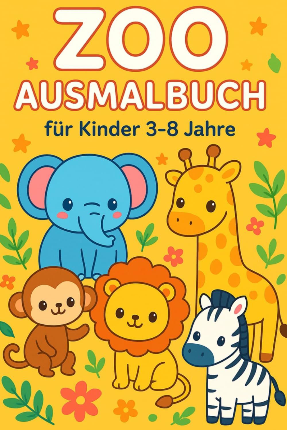 ZOO Ausmalbuch: Für Kinder 3-8 Jahre