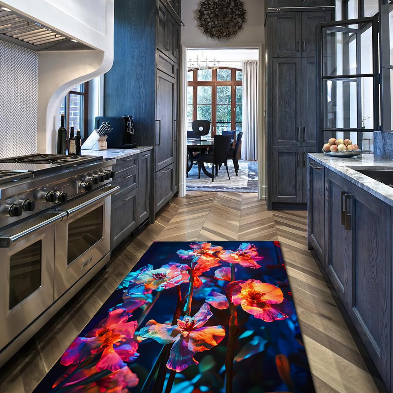 Tapis de salon lavable résoud le problème des sols glissants et salissants