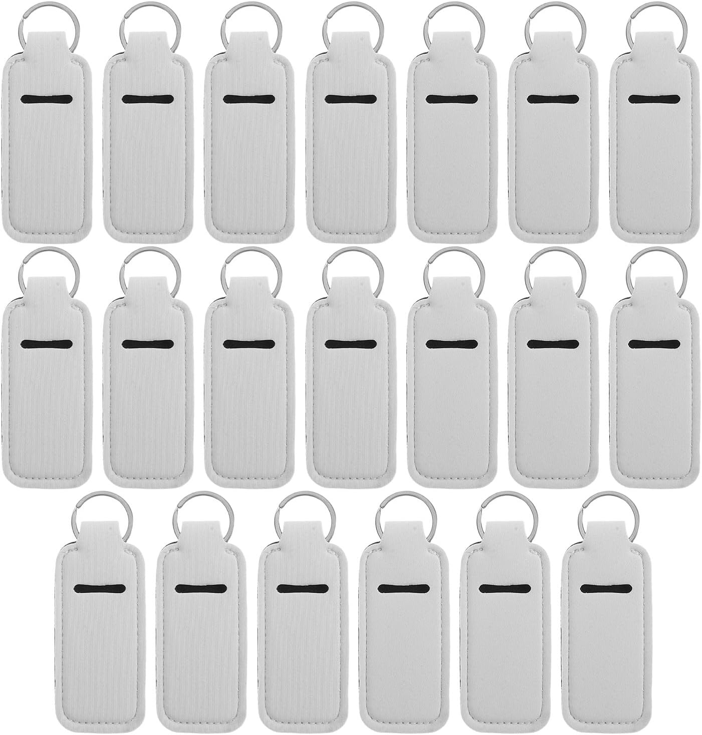 UKCOCO 20pcs Sublimation Lipstick Holder Keychain for Lip Balm
