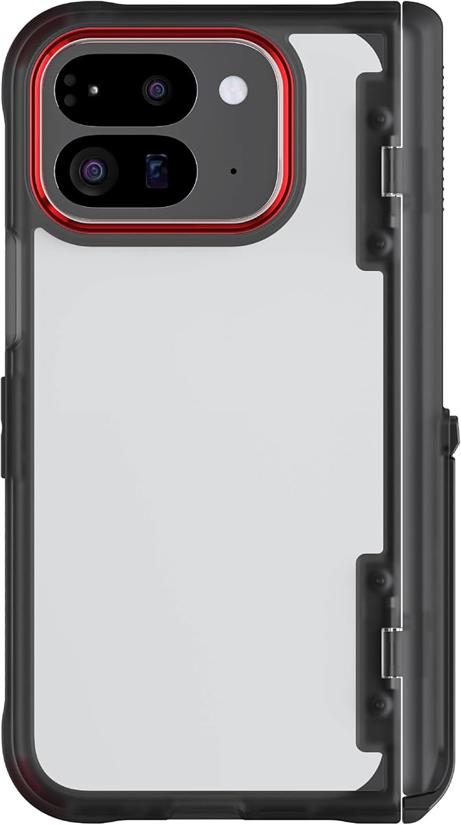 Ghostek Covert Clear Pixel 9 Pro Fold Case with Built-in Kickstand and Full Hinge Protection Shockproof Protective Phone Cover Designed for 2024 Google Pixel 9 Pro Fold (8") (Smoke)