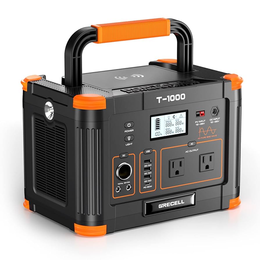 GRECELL T-1000 ポータブル電源 GRECELL Portable Power Station 1000W - GRECELL